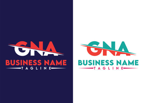 Letter GNA logo design, GNA letter logo
