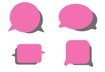 speech talk message icons colorful  set