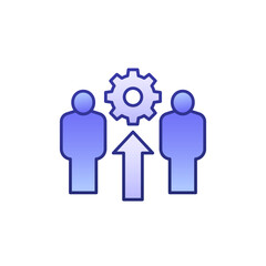 labor efficiency icon with outline