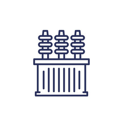 substation line icon on white