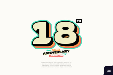 Number 18 logo icon design 18th birthday logo number anniversary 18