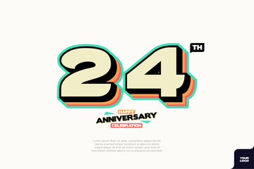 Number 24 logo icon design 24th birthday logo number anniversary 24