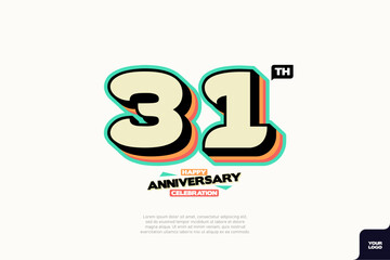 Number 31 logo icon design 31st birthday logo number anniversary 31