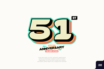 Number 51 logo icon design 51st birthday logo number anniversary 51