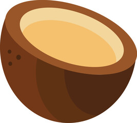 Coconut. Flat vector.
