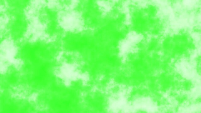 Animated Moving Clouds rotating with wind on Green Screen