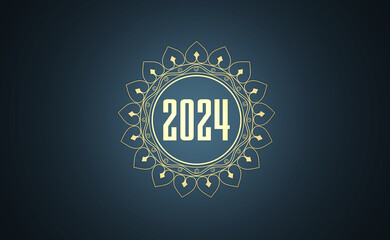 New Year 2024 Creative Design Concept - 3D Rendered Image	