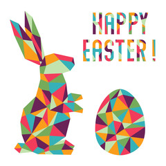 Happy Easter egg Hunt Bunny Festive Holiday Mosaic