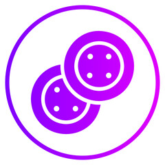 clothing button gradient icon