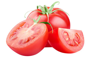 Delicious tomatoes cut out