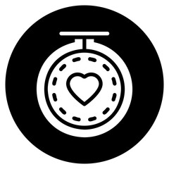 embroidery glyph icon