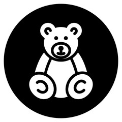 Obraz premium teddy bear glyph icon
