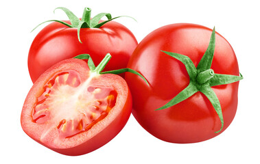 Delicious tomatoes cut out