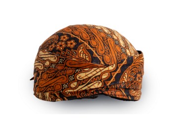 Javanese traditional hat or commonly called blangkon in Indonesia. Most have "Batik" motifs.
