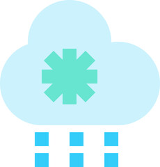 snow fall flat icon