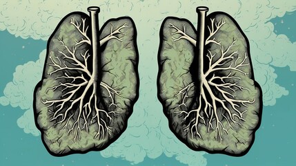 Comic Style Lung Representation for Educational Use