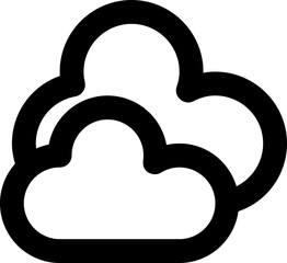 cloudy black outline icon
