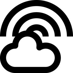 rainbow black outline icon