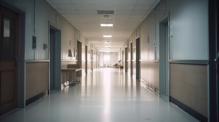 Hospital Hallway in Soft Focus