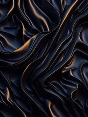 golden brown chocolate silk banner background Generative AI