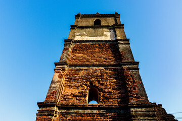 Ruins of the Chapel of St Clare, Old Goa (Goa Velha), Goa, India, Asia