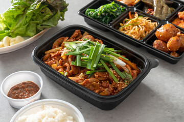 Chicken Stew Korean food dish Duck Bulgogi stir-fried spicy pork doenjang stew bean paste stew