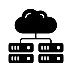 Creatively designed icon of cloud server in modern style, download this premium icon of cloud storage