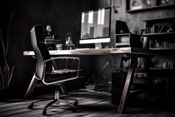 Professional Office Setup: Premium Table, Computer, and Chair Stock Photos for Your Creative Projects | Adobe Stock Collection