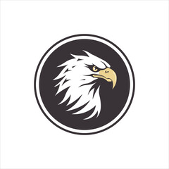 Eagle head logo design vector template.