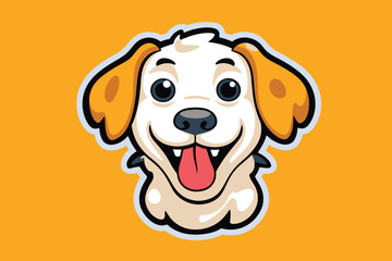 Cute cartoon dog vector illustration. Can be used for t-shirt, greeting card, poster