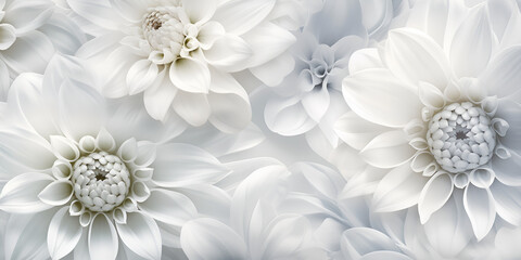 White background with white flowers.