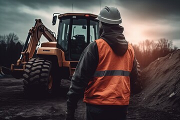 The Builder Wearing Protective Helmet