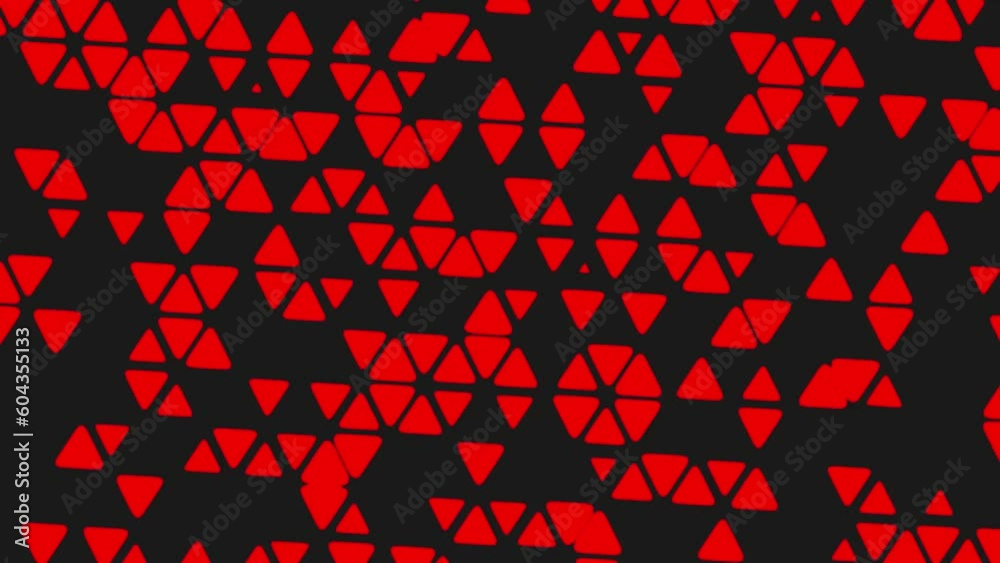 Poster gray-red abstract background for the intro of appearing triangles.. animation screensaver.