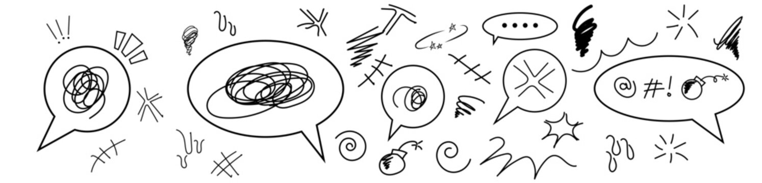 doodle ekspression effect for comic