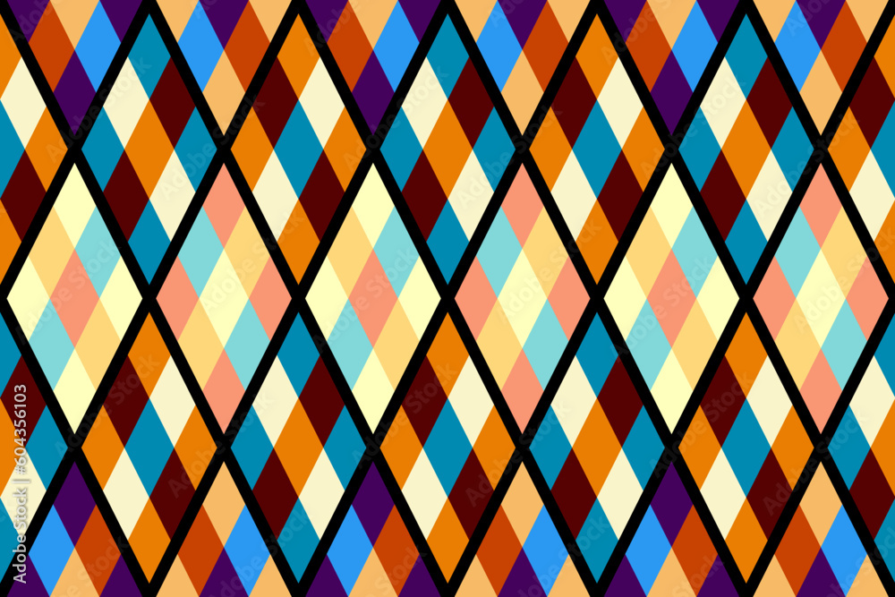 Poster Argyle seamless vector pattern background. Pattern of a rhombuses.