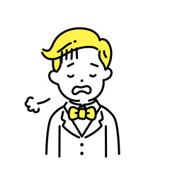 かわいい人物のイラストシリーズ _ 金持ちの男性 _ 疲れた