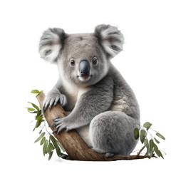 koala isolated on white