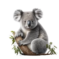 Foto op Plexiglas koala isolated on white © Tidarat