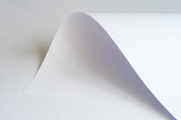 A large sheet of white paper on a light background.