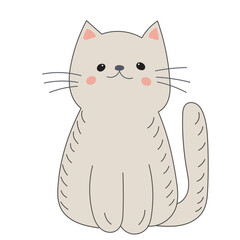 cat in doodle style isolated vector