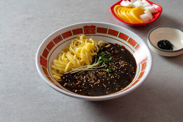 Sweet and Sour Pork black-bean-sauce noodles Chinese-style noodles with vegetables and seafood fried rice Korean food dish