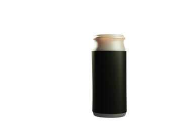 black plastic bottle