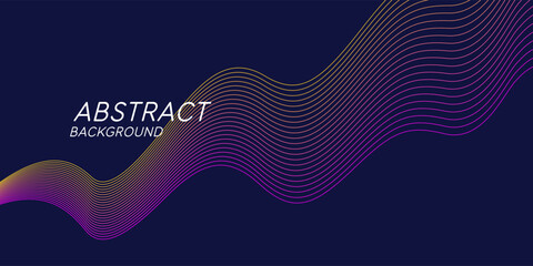 Abstract background with dynamic waves. Vector illustration.