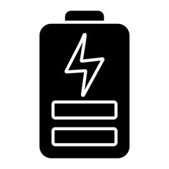 Battery Charging Glyph Icon