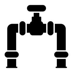 Obraz premium Pipeline Glyph Icon