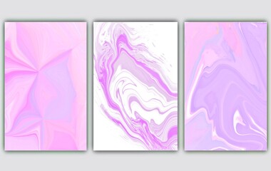 texture abstract background for design in pink purple colors, collection set 