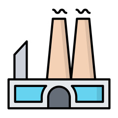 Power Station Line Color Icon