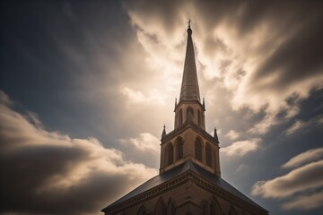 Fototapeta premium Ai generated beautiful background image of Church