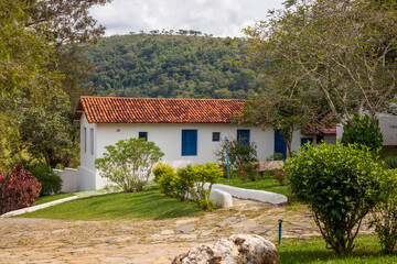 Fototapeta na wymiar Partial view of the Macaúbas Monastery
