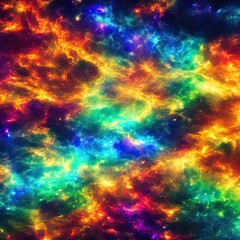 Fototapeta na wymiar Rainbow Cosmos: Captivating Colors of Nebulas Unveiled - Generative AI 58